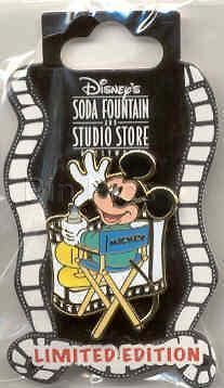 DISNEY SODA FOUNTAIN MICKEY DIRECTOR CHAIR PIN LE 300