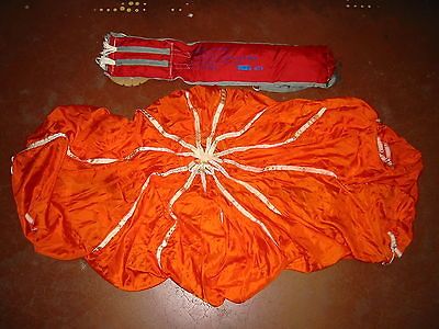 NEW UNISSUED MILITARY 5 FT ORANGE DROGUE PARACHUTE SEA ANCHOR