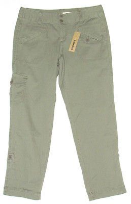 DKNY Cargo Pants New Womens Khaki Beige Military Army Green JEANS Size