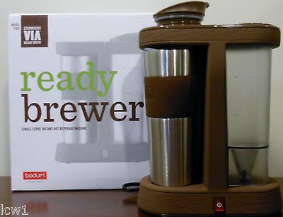 Starbucks Via Ready Brewer Bodum Single Serve Instant Hot Beverage