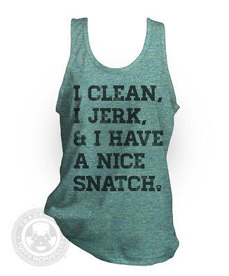 & HAVE A NICE SNATCH Kettlebell Crossfit AA TR408 Tank Top S LEMON