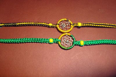 Pair of Peruvian Handmade,Dreamcatcher Friendship Bracelets, ~PR26