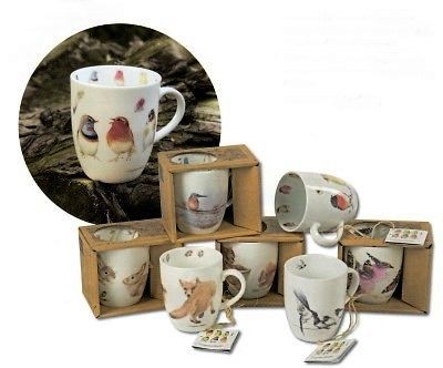 Wildlife Porcelain Mugs by Marjolein Bastin. 7 Different Designs to