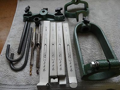 WOODTEK MORTISING ATTACHMENT FOR DRILL PRESS W/ 6 Chisels and Bits