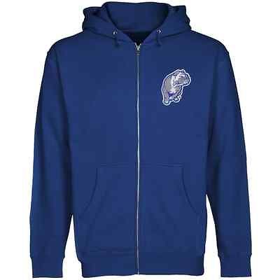 Drake Bulldogs Royal Blue Logo Applique Midweight Full Zip Hoodie