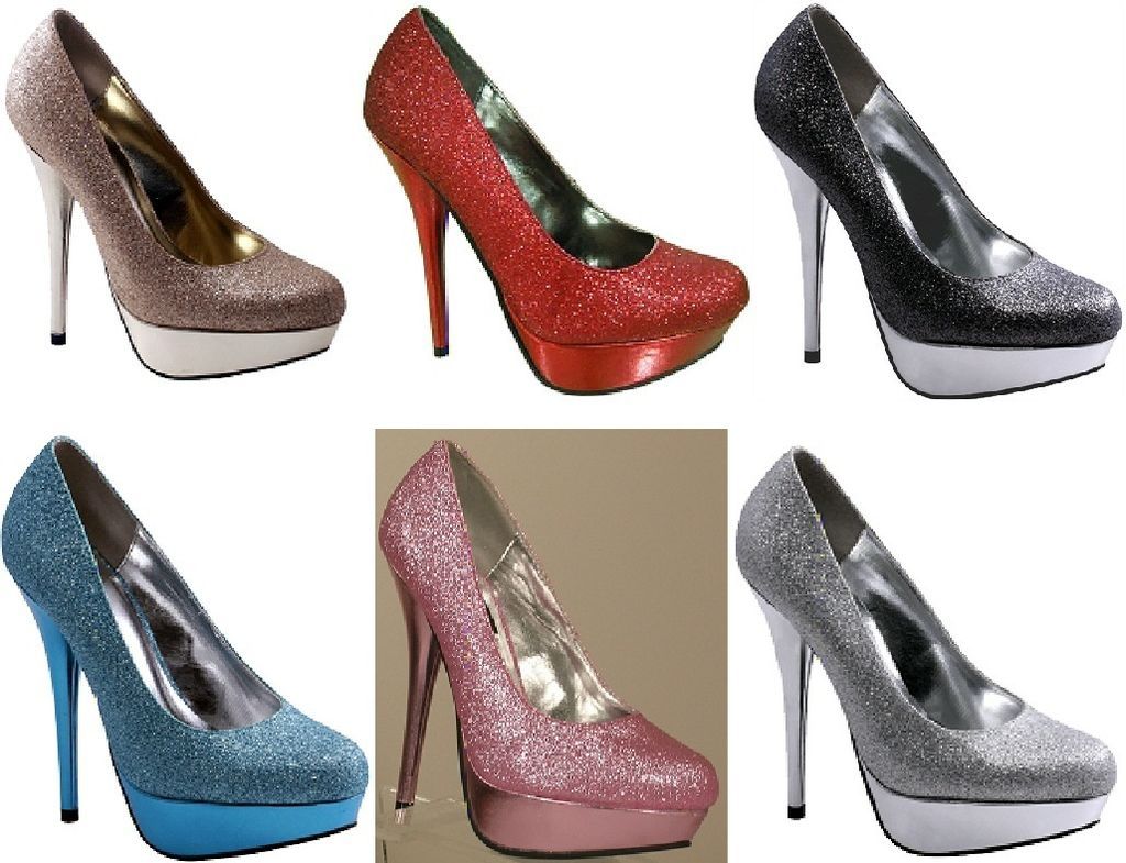 NEW Tony Bowls Dulce Glitter Platform Pumps Gold, Silver, Pink, Teal