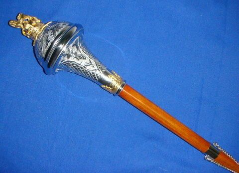 Gevon  Drum Major Mace Stick Lion & Crown Head 60   G