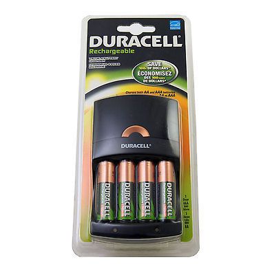 Duracell Charger Rechargeable 4 AA 2450 NiMH batteries