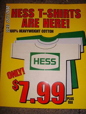 VINTAGE HESS TOY TRUCK POINT OF SALE SIGN OR POSTER T SHIRTS