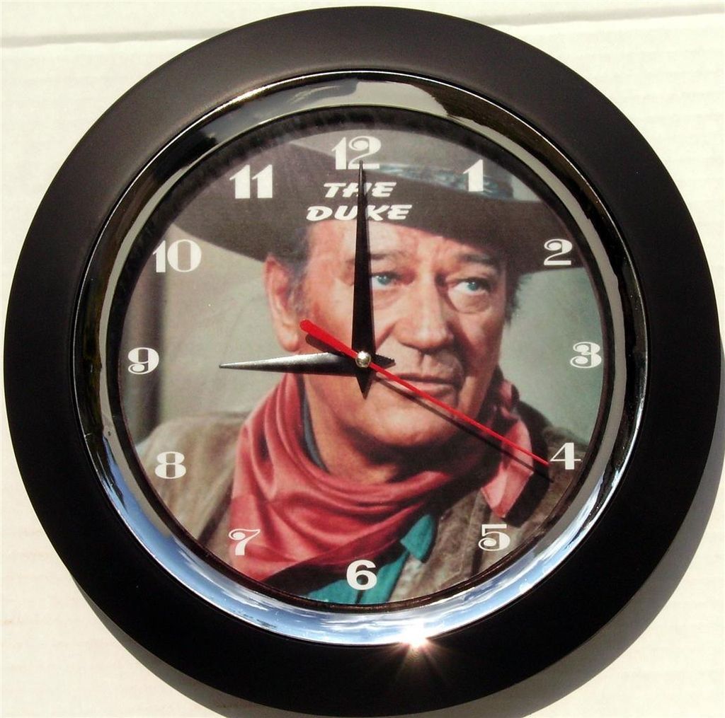 JOHN WAYNE THE DUKE   10 WALL CLOCK