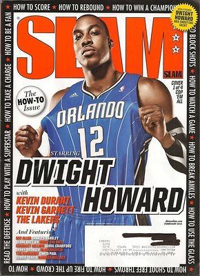 SLAM Magazine February 2010,Dwight Howard,Dwyane Wade & Thaddeus Young