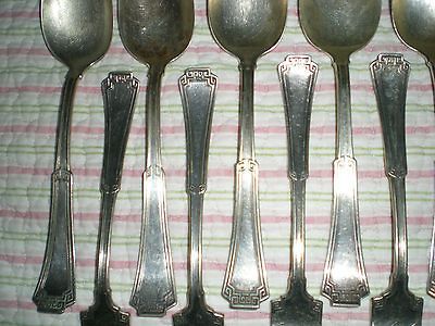 ROGERS 1881 A1 GRECIAN 1915 PATTERN SILVERPLATE 6 SPOONS 5 FORKS