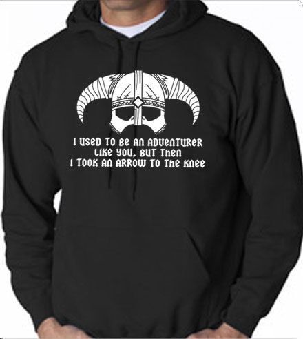 Skyrim Elder Scrolls ADVENTURER Hooded Sweatshirt   All Sizes