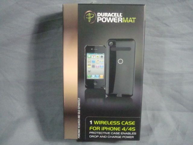 NEW Duracell PowerMat iPhone 4 4S Wireless Charging Case Black RCA4B1