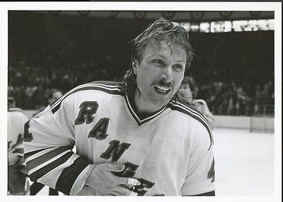 1983 Eddie Mio New York Rangers No Mask 5 x 7 B/W Original Photo