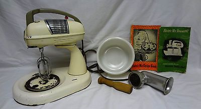 VINTAGE DORMEYER POWER CHEF MODEL 5100 MIXER MEAT GRINDER & HAND MIXER