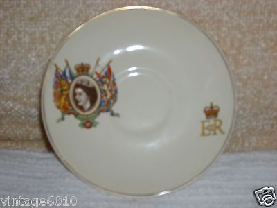 QUEEN ELIZABETH 2 CORONATION JUNE 1953 DISPLAY SAUCER by BILTONS of