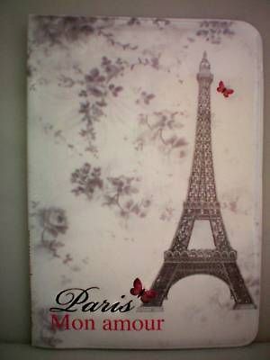 PARIS EIFFEL TOWER MON AMOUR PASSPORT HOLDER COVER CASE 