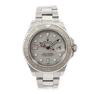 Mens Stainless Steel/Platinum Rolex Yachtmaster Watch 16622