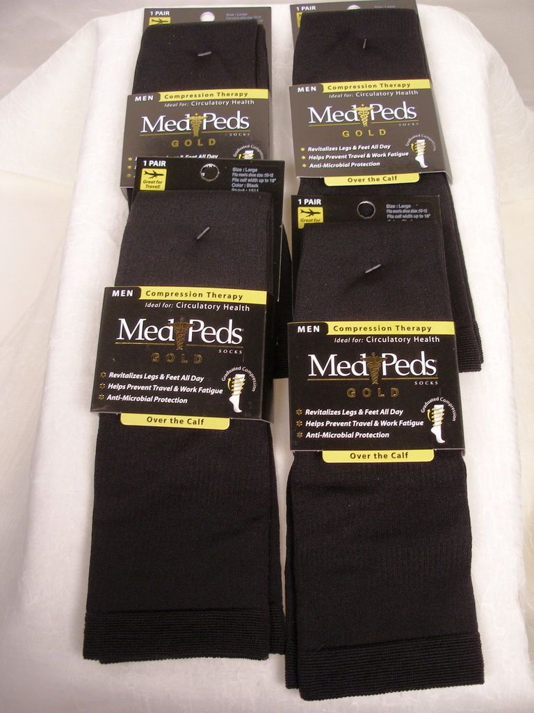 trouser socks graduated compression circulatory Gold MediPeds travel