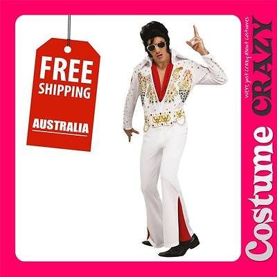 LICENSED DELUXE ELVIS ROCK N ROLL JUMPSUIT SCARF ADULT MENS FANCY