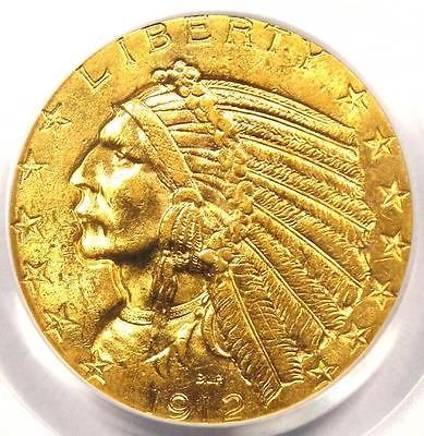 Newly listed ★ 1912 Indian Gold Half Eagle $5   PCGS MS63   RARE