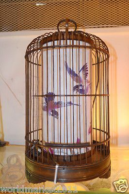 HX0140 Modern Simple Birdcage Bamboo D 24CM H 38CM Decorative Table