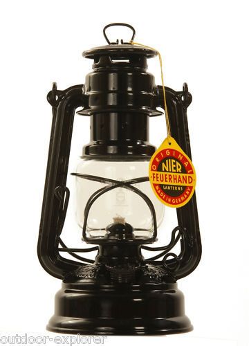 FEUERHAND hurricane lantern 276 deep black from Germany