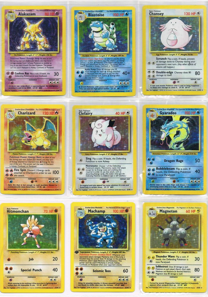 ULTRA RARE POKEMON BASE 1999   2000 HOLO CARDS, CHARIZARD, BLASTOISE