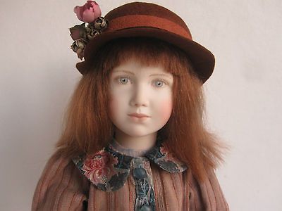 Regina Sandreuter Zarah 16.5 Porcelain Doll with Bench 1993 DOTY