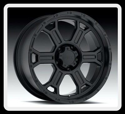 TEC 372 RAPTOR 17 INCH BLACK 8X6.5 8X165.1 SILVERADO WHEELS RIMS +18