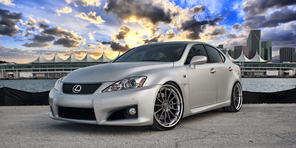 Lexus ISF IS F IS on HRE Wheels HD Poster Sports Sedan Print multi