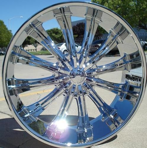 24 INCH WHEELS RIMS CHROME BW15 6X139.7 AVALANCHE 2001 2002 2003 2004