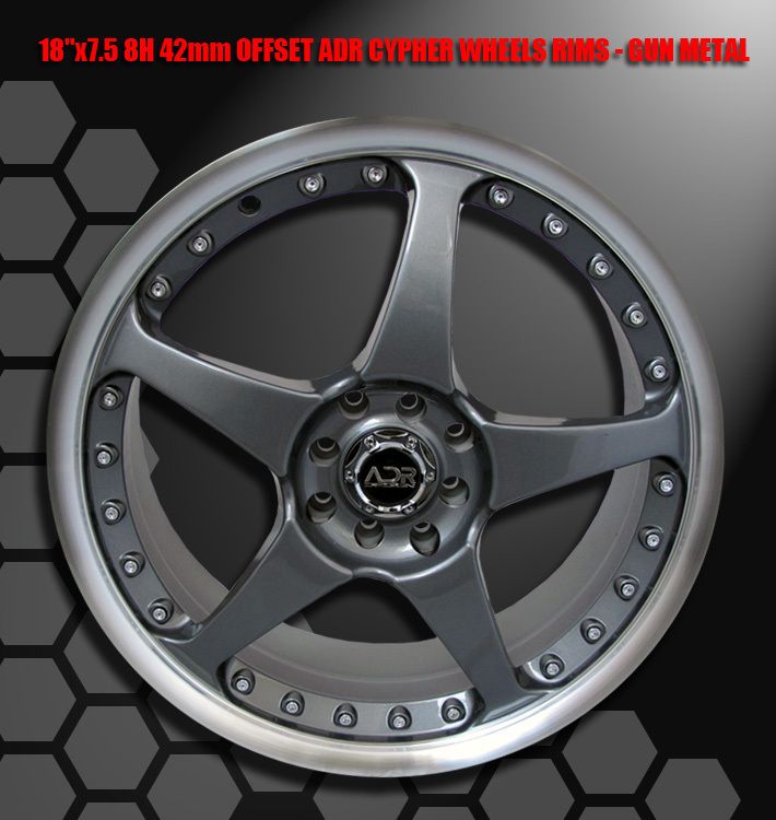 18 ADR 4x100/114.3 4 LUG WHEEL RIM LEGEND COBALT PRIZM