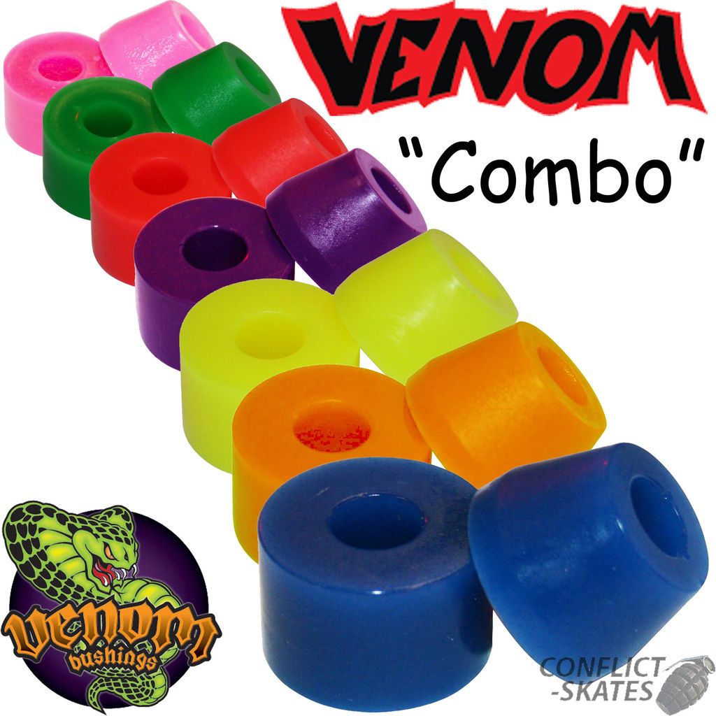 VENOM Combo Skateboard Bushings Longboard Downhill Freeride Slide 7