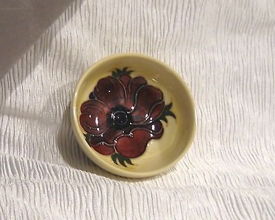 Moorcroft 3.25 Yellow Bowl with Anemone