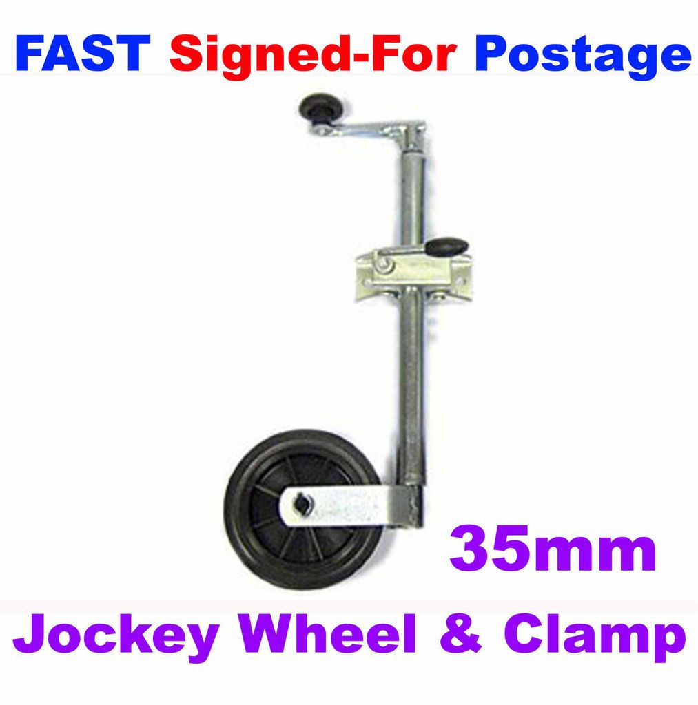 Duty Telescopic Trailer Jockey Wheel With Clamp Fully Assembled Tyre