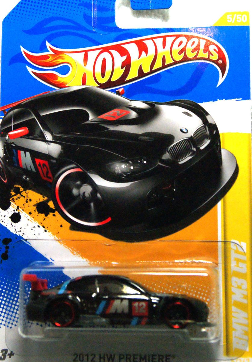 Hot Wheels 2012 New Model Series 5 50 BLACK BMW M3 GT2 with red chrome