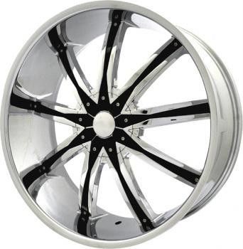 24 inch ELR20 Chrome Black Wheels Rims 5x5 5x127 13