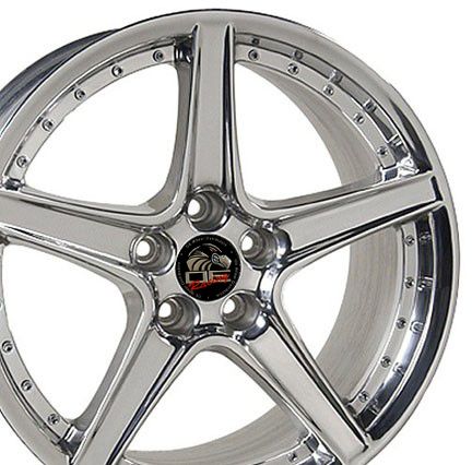 18x10 Polished Saleen Wheels Rims Fit Mustang® Rear Rims