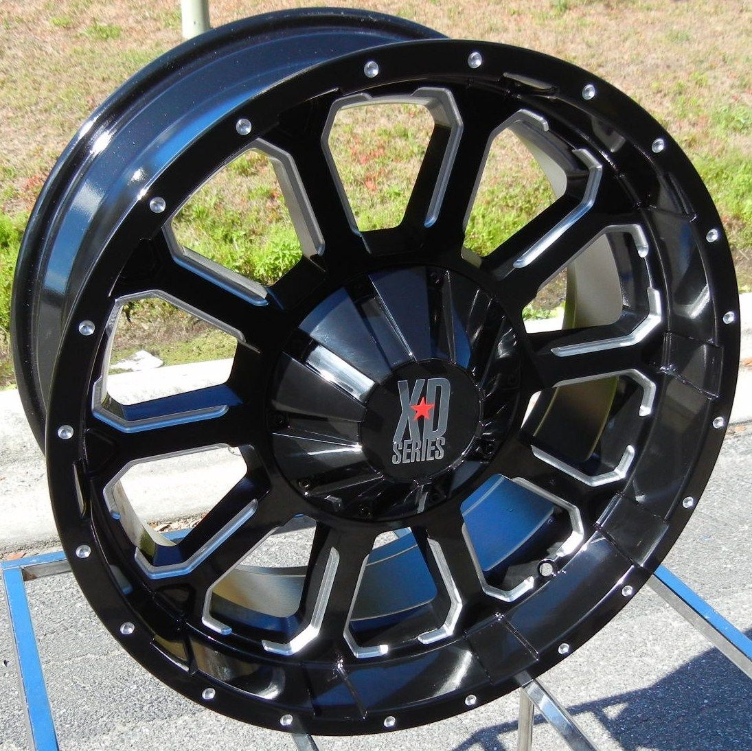 18x9 Black XD Bomb Wheels Rims GMC Sierra Chevy Silverado 2500 3500