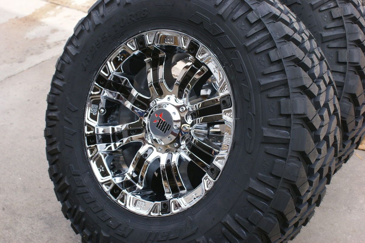 20 inch 94 RBP 37 x 12 50 Nitto Trail Grappler Chrome Rims Wheels 5 6