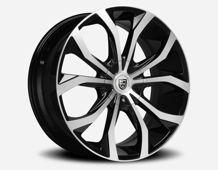 OF 4 22 x 9 LEXANI LUST BLACK MACHINED FACE LIP 6X115 40mm WHEELS RIMS