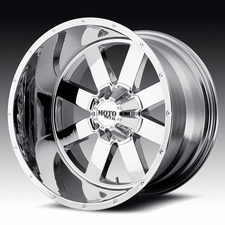 METAL MO962 CHROME & 35X12.50X18 NITTO MUD GRAPPLER TIRES RIMS WHEELS