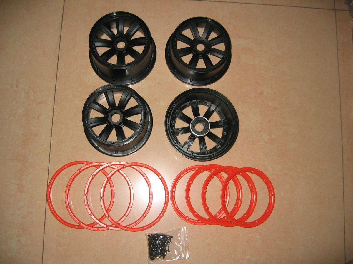 SPOKE WHEELS WITH ALLOY RING MadMax FOR 1 5 HPI KM BAJA 5B LOSI 5IVE