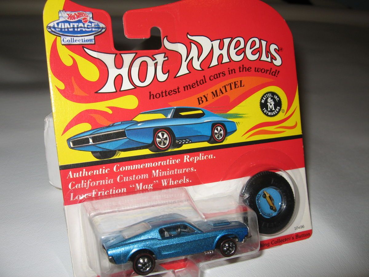 Hot Wheels Vintage Collections 67 Mustang Lt Blue Metallic