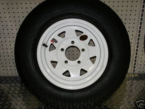 Trailer Tire and Wheel 13 175 80 D13 White Spoke