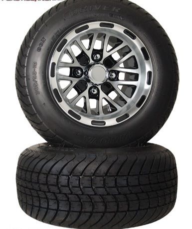 Golf Cart 205x50 10 Low Pro Tires w 10x7 Spider Wheels