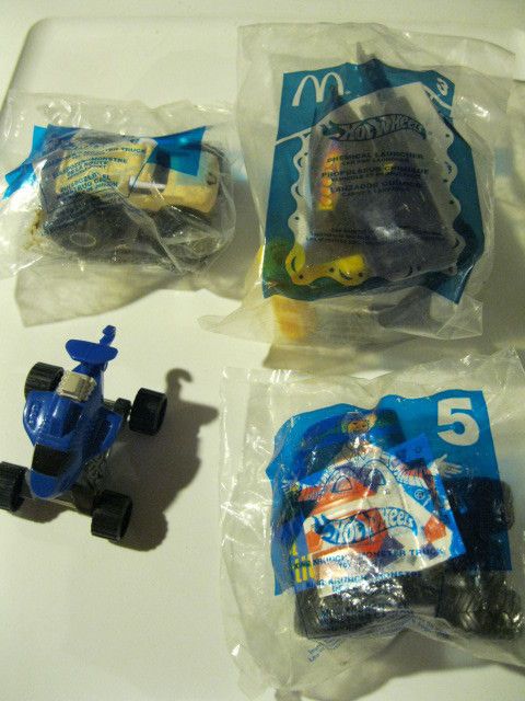 Lot of 4 McDonalds Asst Hot Wheels Happy Meal Toys NIP