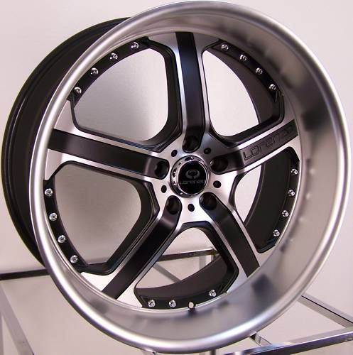 20x8 5 20x10 Black Lorenzo Wheels Rims 5x4 5 Mustang